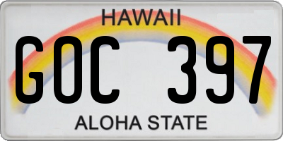 HI license plate GOC397