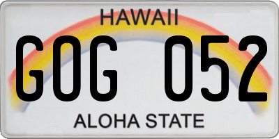 HI license plate GOG052