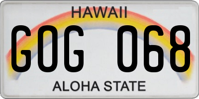HI license plate GOG068