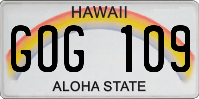 HI license plate GOG109