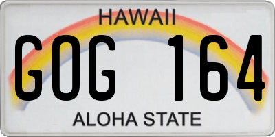 HI license plate GOG164