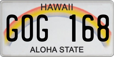 HI license plate GOG168