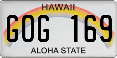 HI license plate GOG169