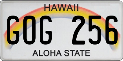 HI license plate GOG256