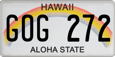 HI license plate GOG272