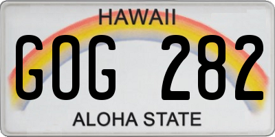 HI license plate GOG282