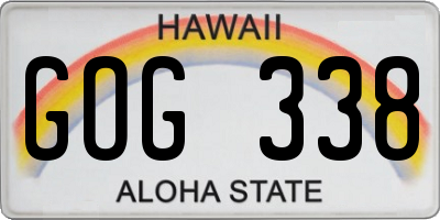 HI license plate GOG338