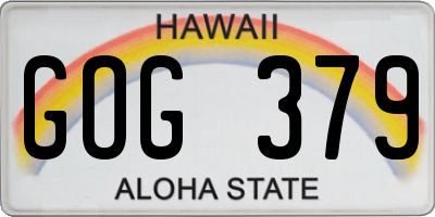HI license plate GOG379