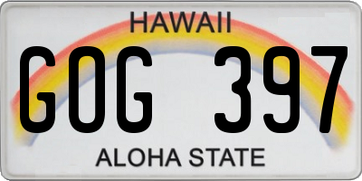 HI license plate GOG397
