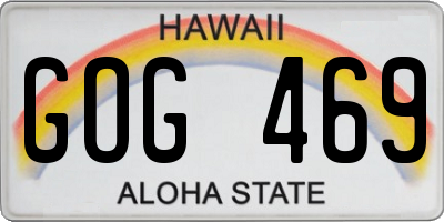 HI license plate GOG469