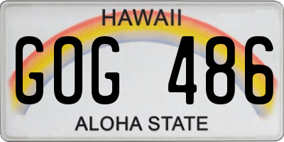 HI license plate GOG486