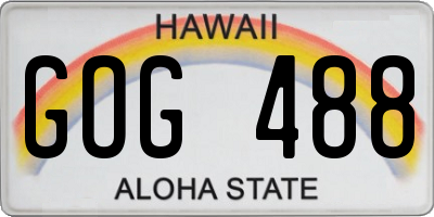 HI license plate GOG488