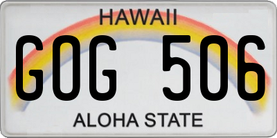 HI license plate GOG506