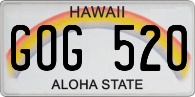 HI license plate GOG520