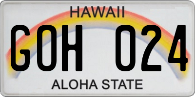HI license plate GOH024