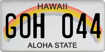 HI license plate GOH044