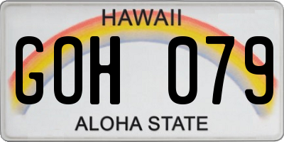 HI license plate GOH079