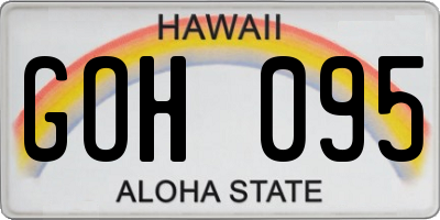 HI license plate GOH095