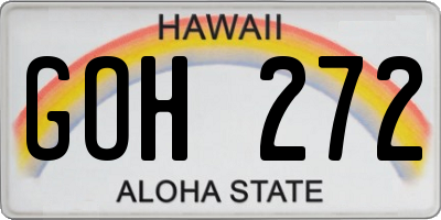 HI license plate GOH272