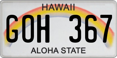 HI license plate GOH367