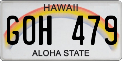HI license plate GOH479