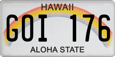 HI license plate GOI176