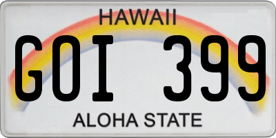 HI license plate GOI399