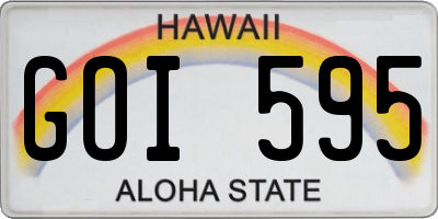HI license plate GOI595