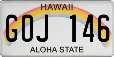 HI license plate GOJ146