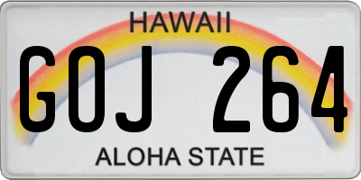 HI license plate GOJ264
