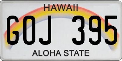 HI license plate GOJ395