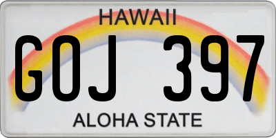 HI license plate GOJ397