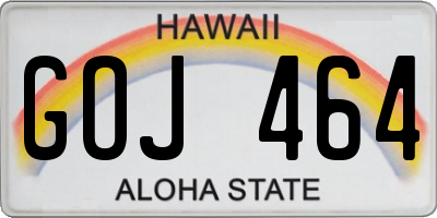 HI license plate GOJ464