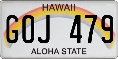 HI license plate GOJ479