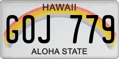 HI license plate GOJ779
