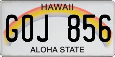 HI license plate GOJ856