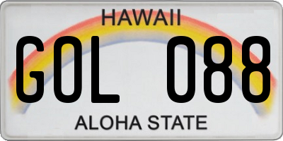 HI license plate GOL088