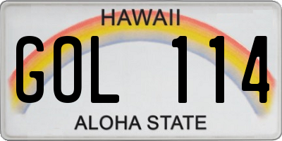 HI license plate GOL114