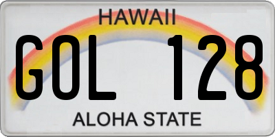 HI license plate GOL128