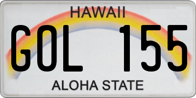 HI license plate GOL155