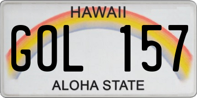 HI license plate GOL157