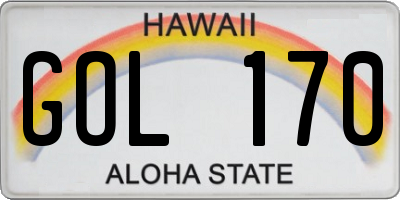 HI license plate GOL170