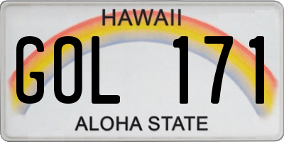 HI license plate GOL171