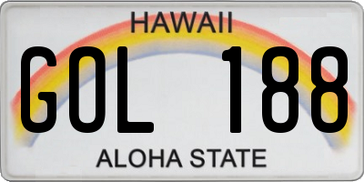 HI license plate GOL188