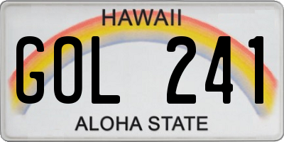 HI license plate GOL241