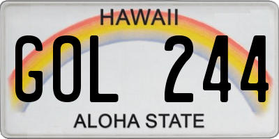 HI license plate GOL244