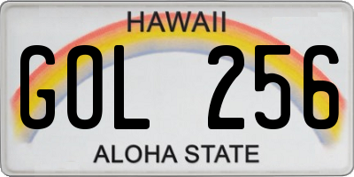 HI license plate GOL256