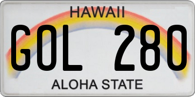 HI license plate GOL280