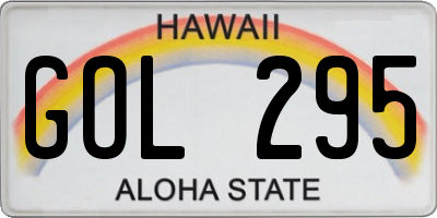 HI license plate GOL295