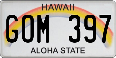 HI license plate GOM397